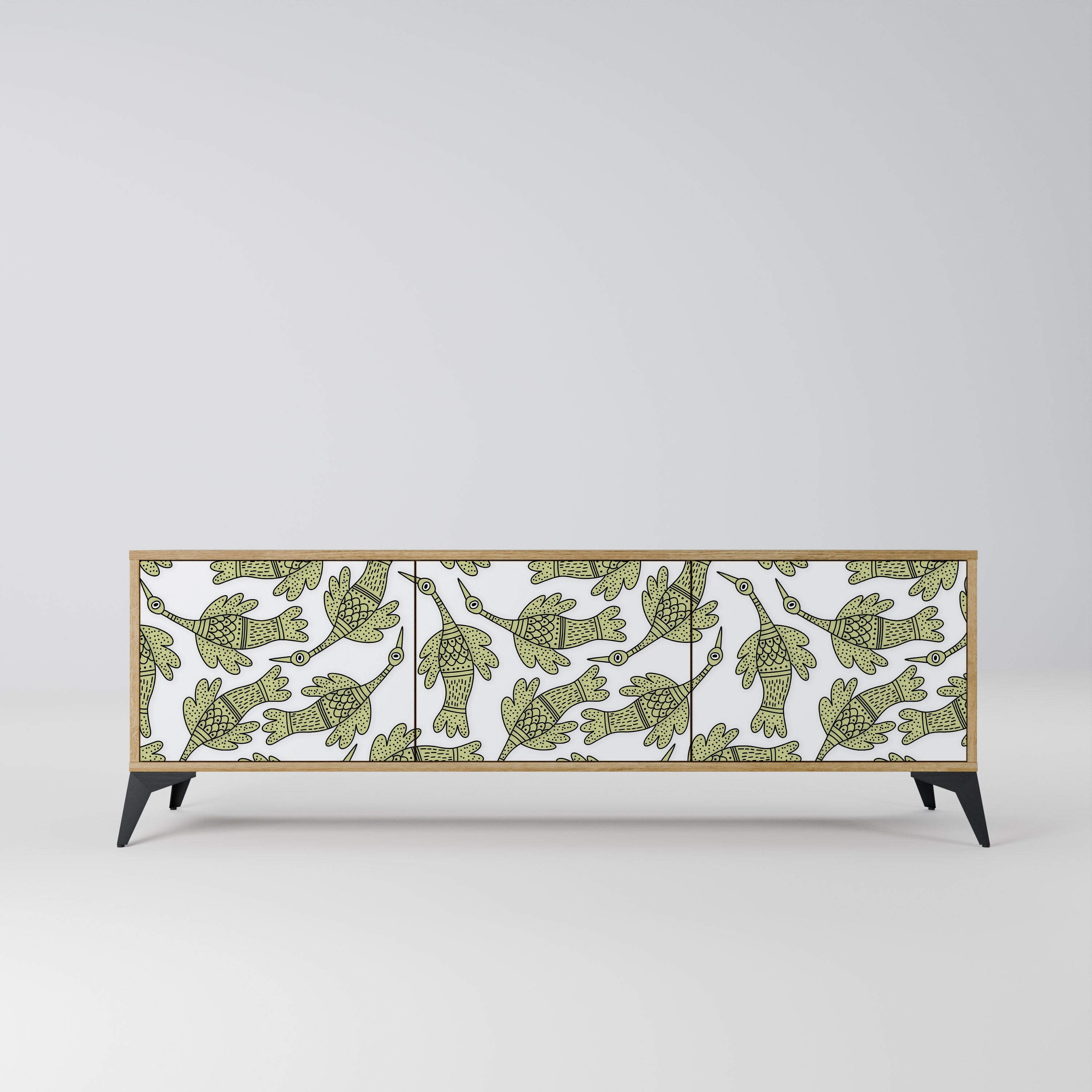 SEEDLING SONGBIRD TV-Lowboard mit 3 Türen in Eiche-Optik