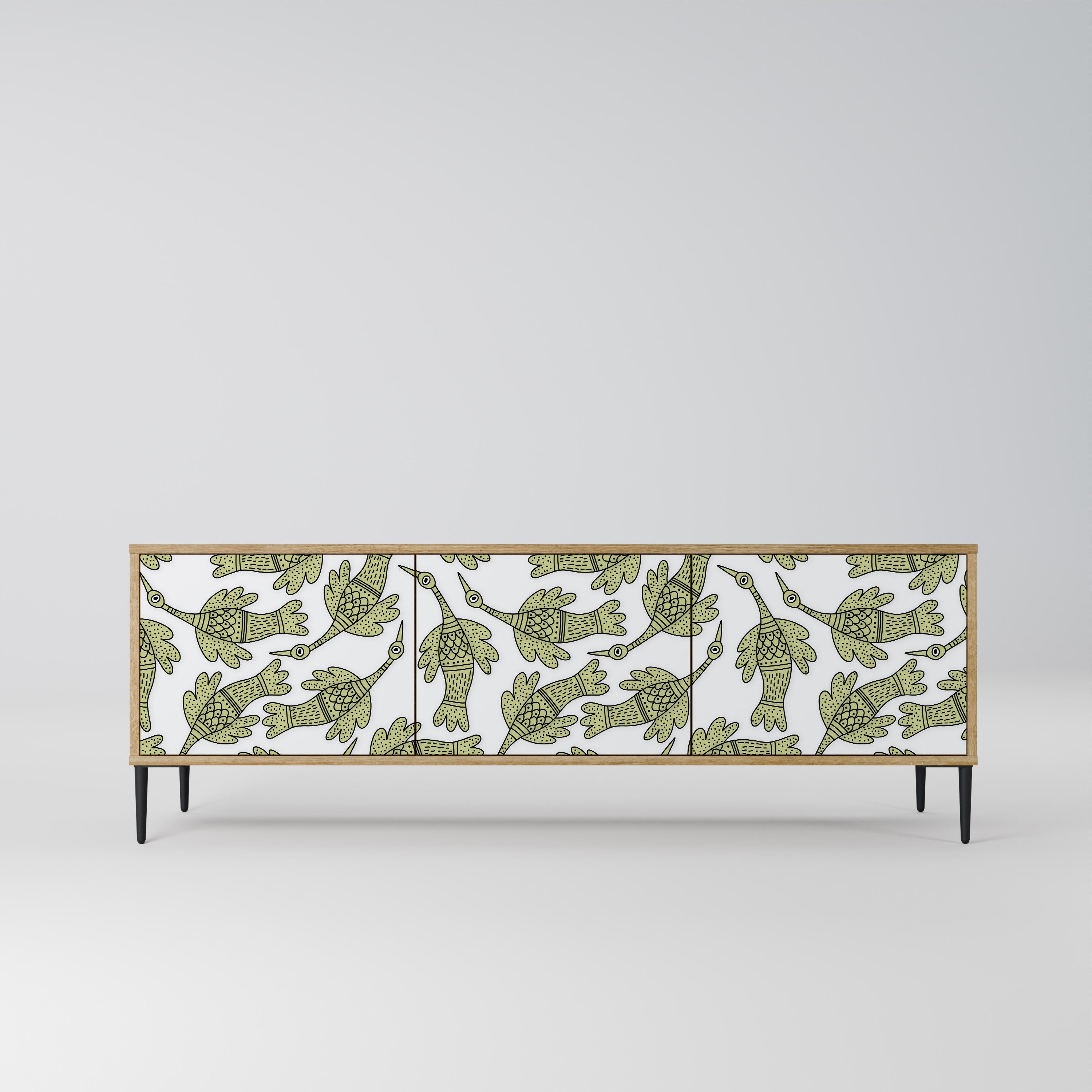 SEEDLING SONGBIRD TV-Lowboard mit 3 Türen in Eiche-Optik