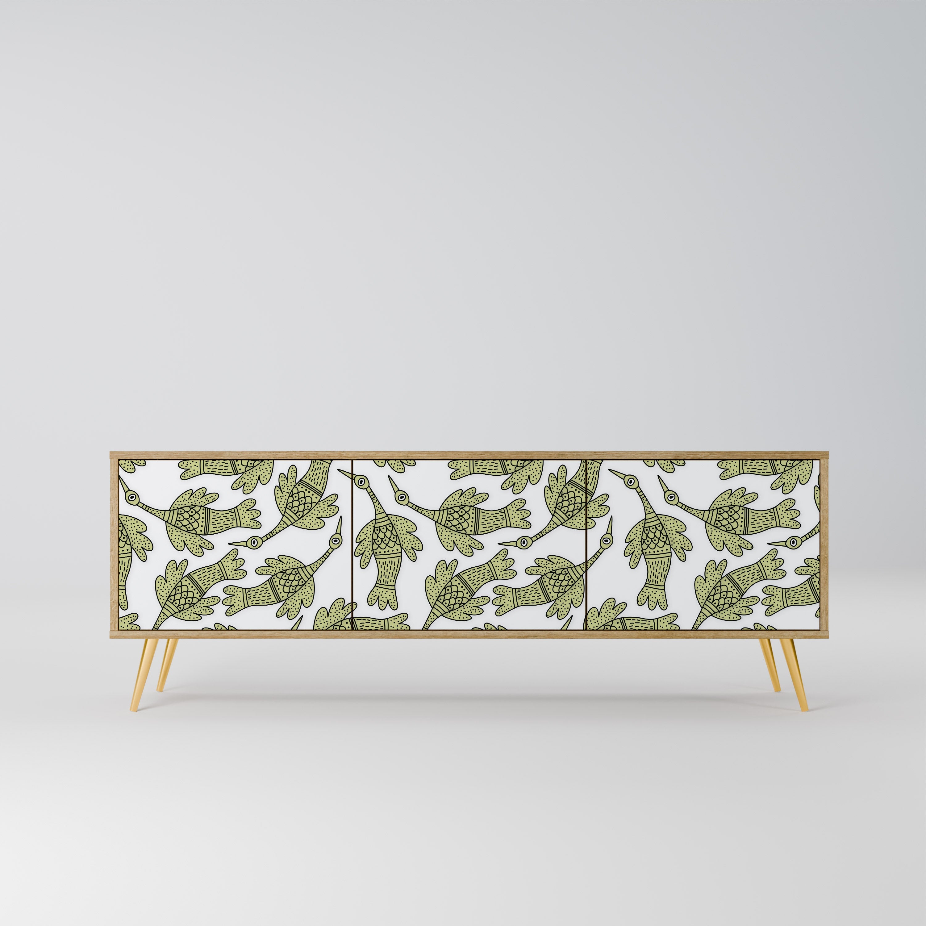 SEEDLING SONGBIRD TV-Lowboard mit 3 Türen in Eiche-Optik