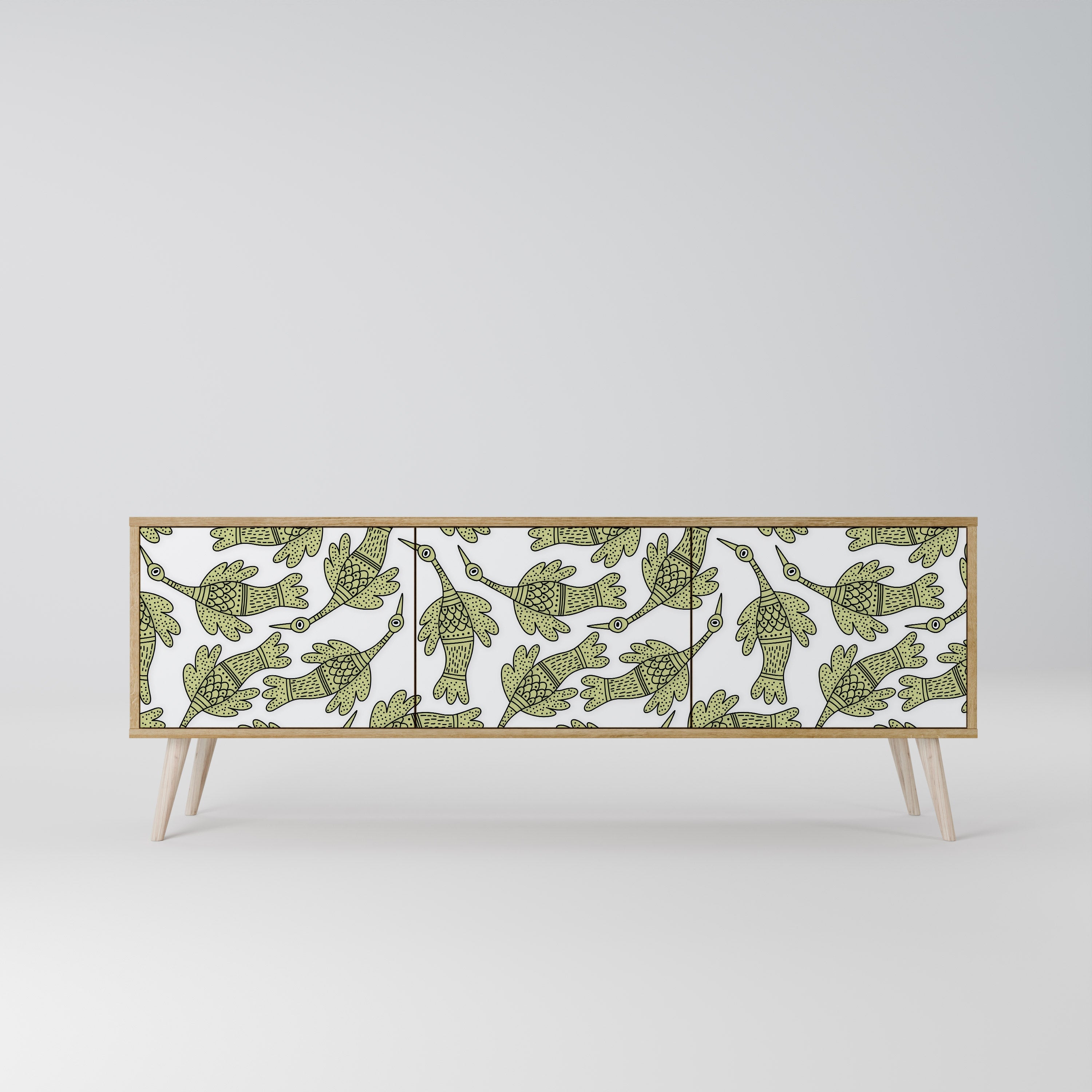 SEEDLING SONGBIRD TV-Lowboard mit 3 Türen in Eiche-Optik