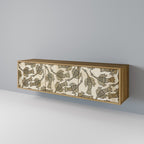 ALMONDINE SONGBIRD TV-Lowboard mit 3 Türen in Eiche-Optik