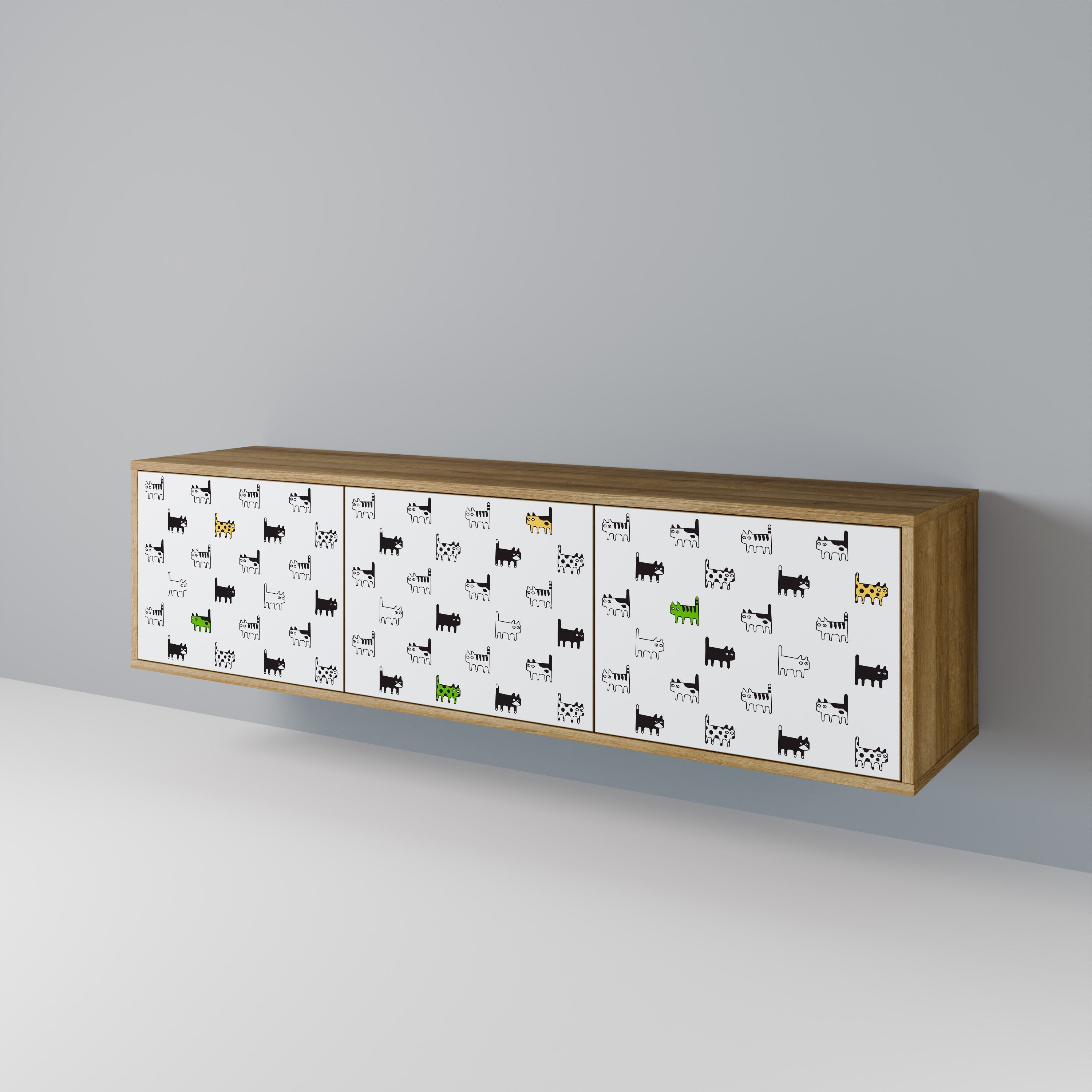 CATS COMPILATION TV-Lowboard mit 3 Türen in Eiche-Optik