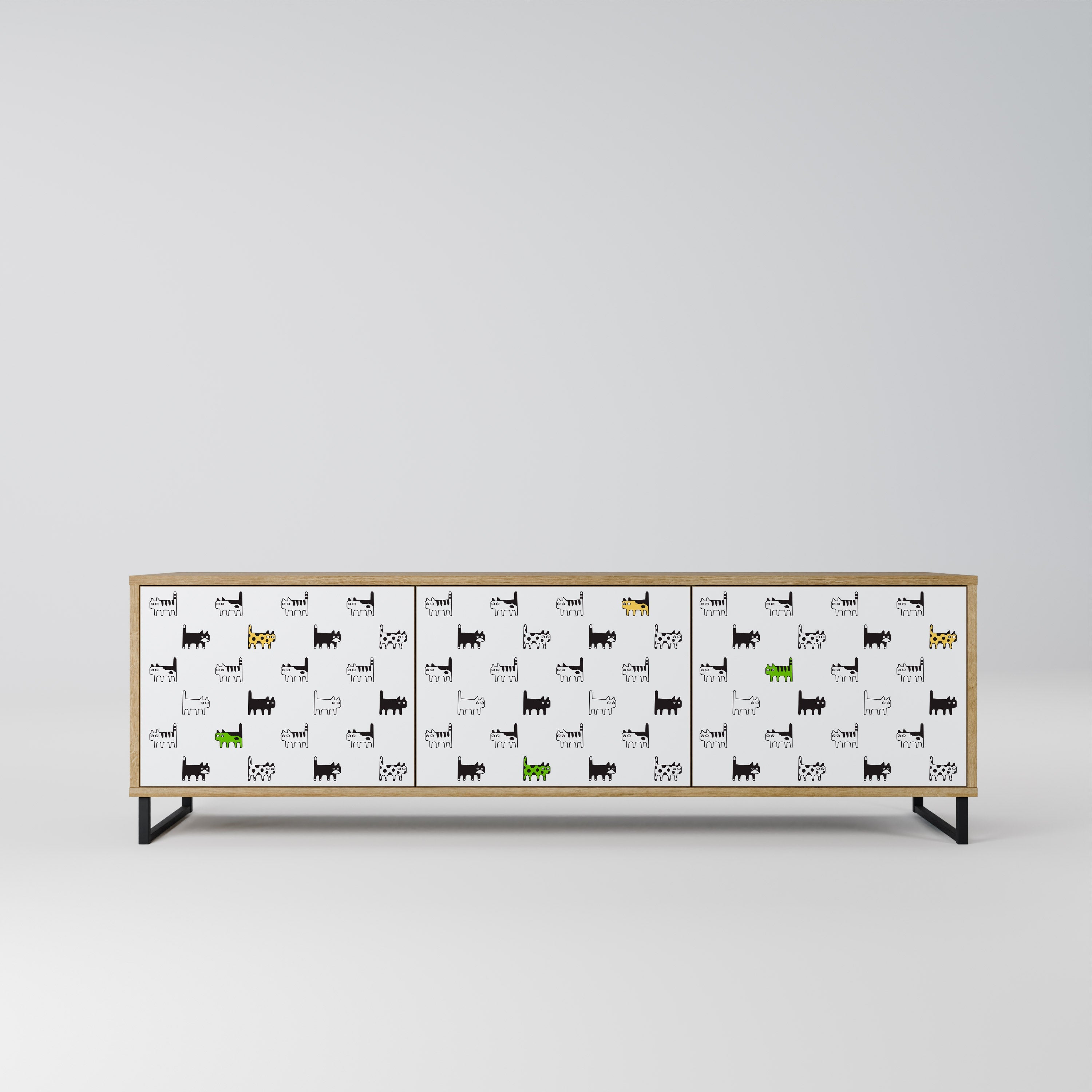 CATS COMPILATION TV-Lowboard mit 3 Türen in Eiche-Optik