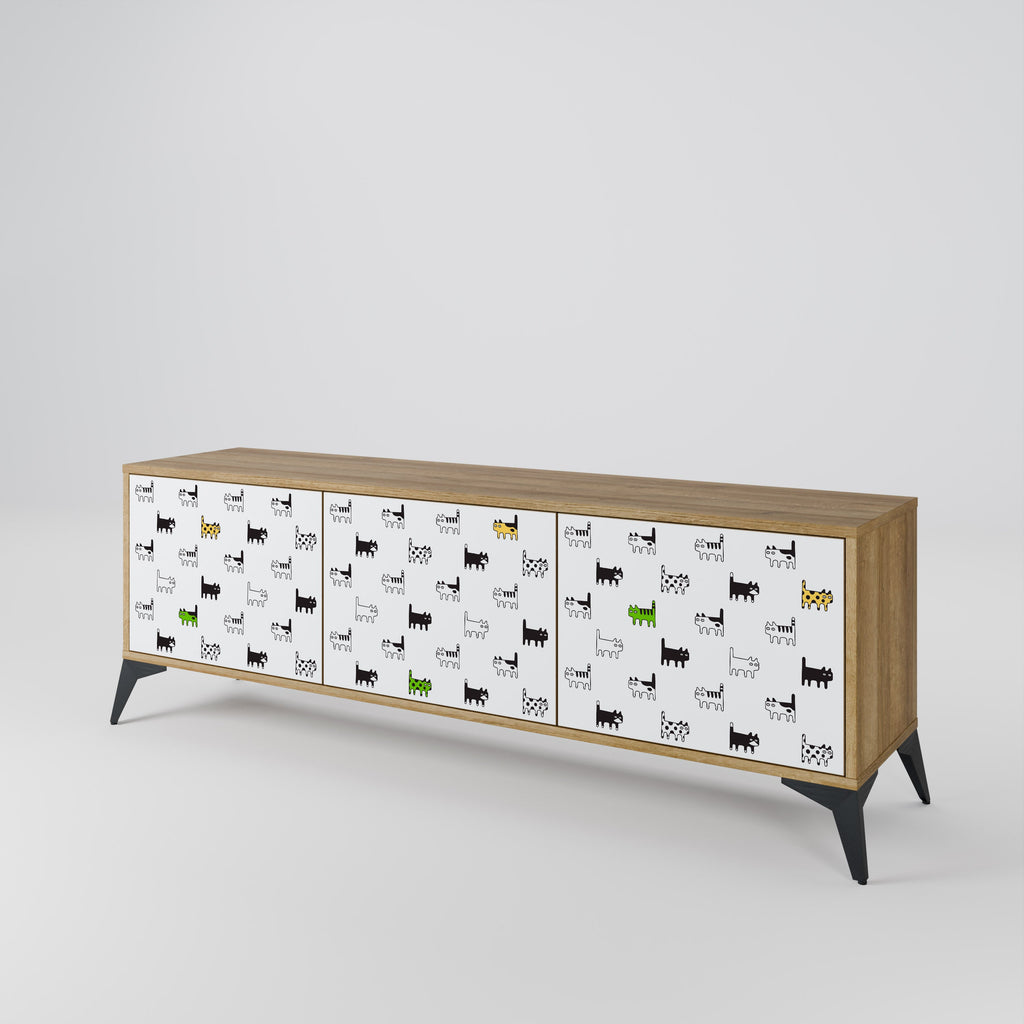 CATS COMPILATION TV-Lowboard mit 3 Türen in Eiche-Optik