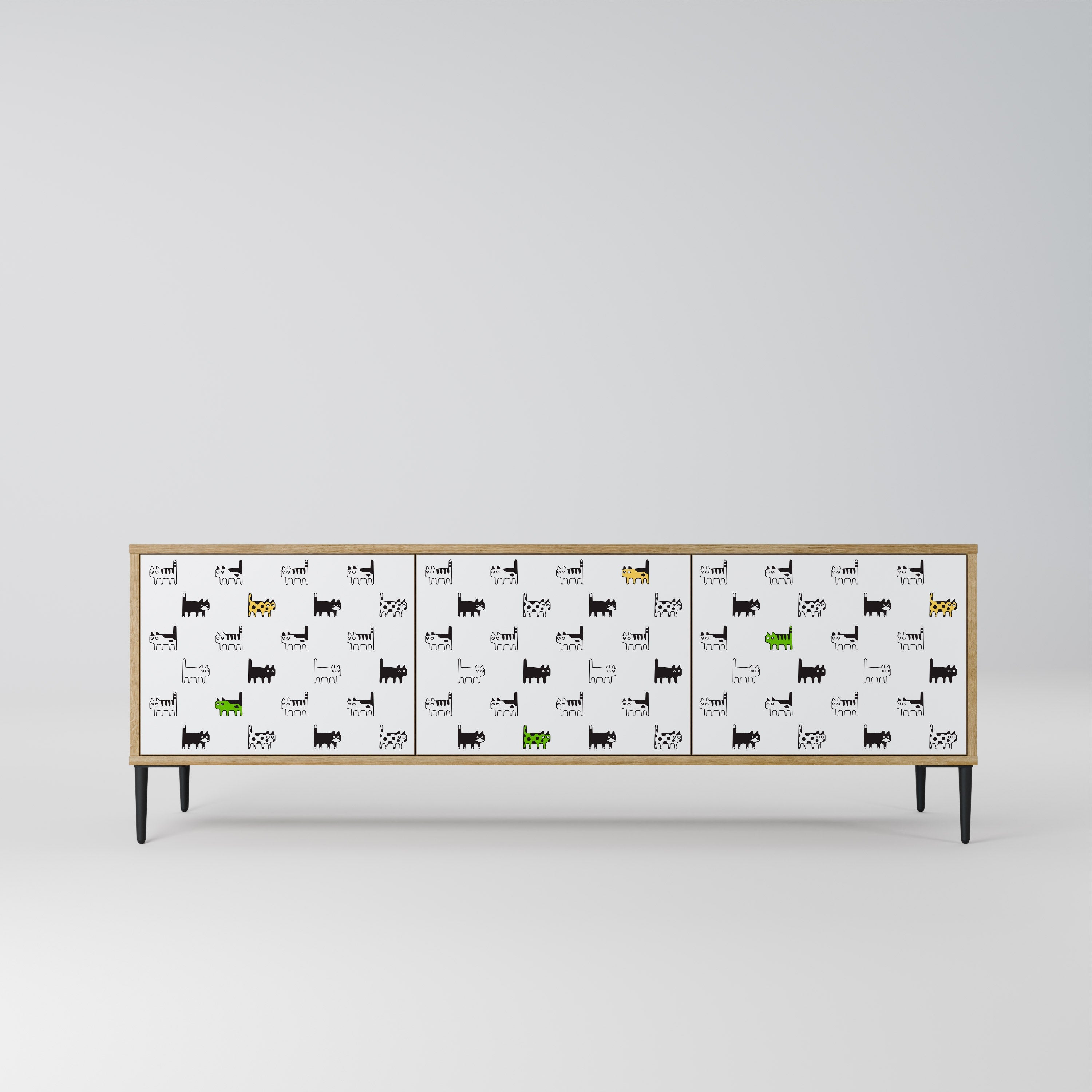 CATS COMPILATION TV-Lowboard mit 3 Türen in Eiche-Optik