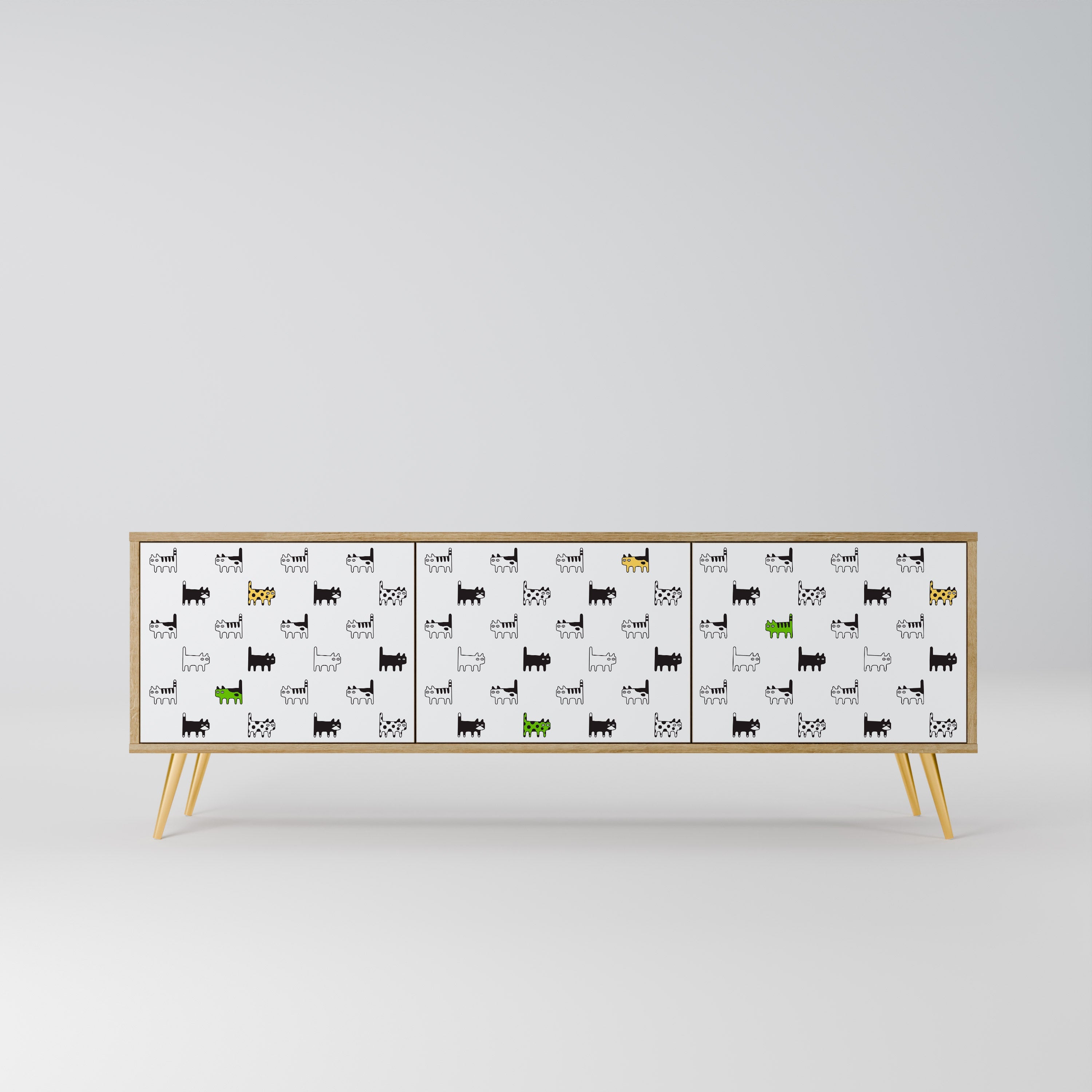 CATS COMPILATION TV-Lowboard mit 3 Türen in Eiche-Optik