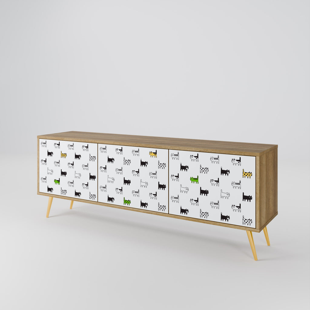 CATS COMPILATION TV-Lowboard mit 3 Türen in Eiche-Optik