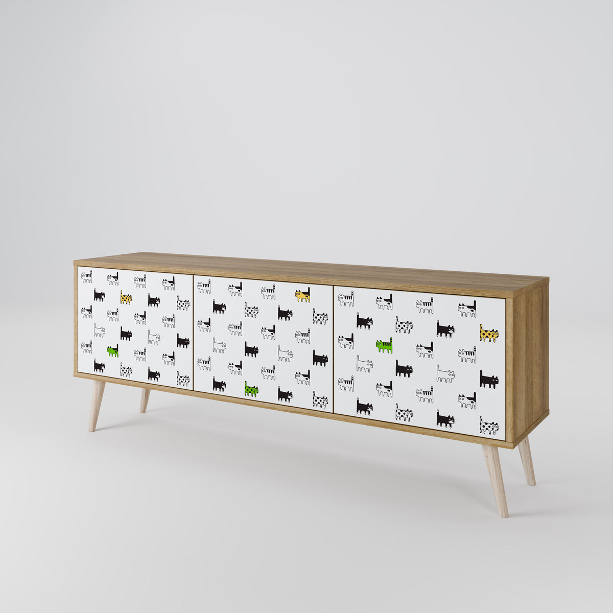 CATS COMPILATION 3-türiges TV-Lowboard