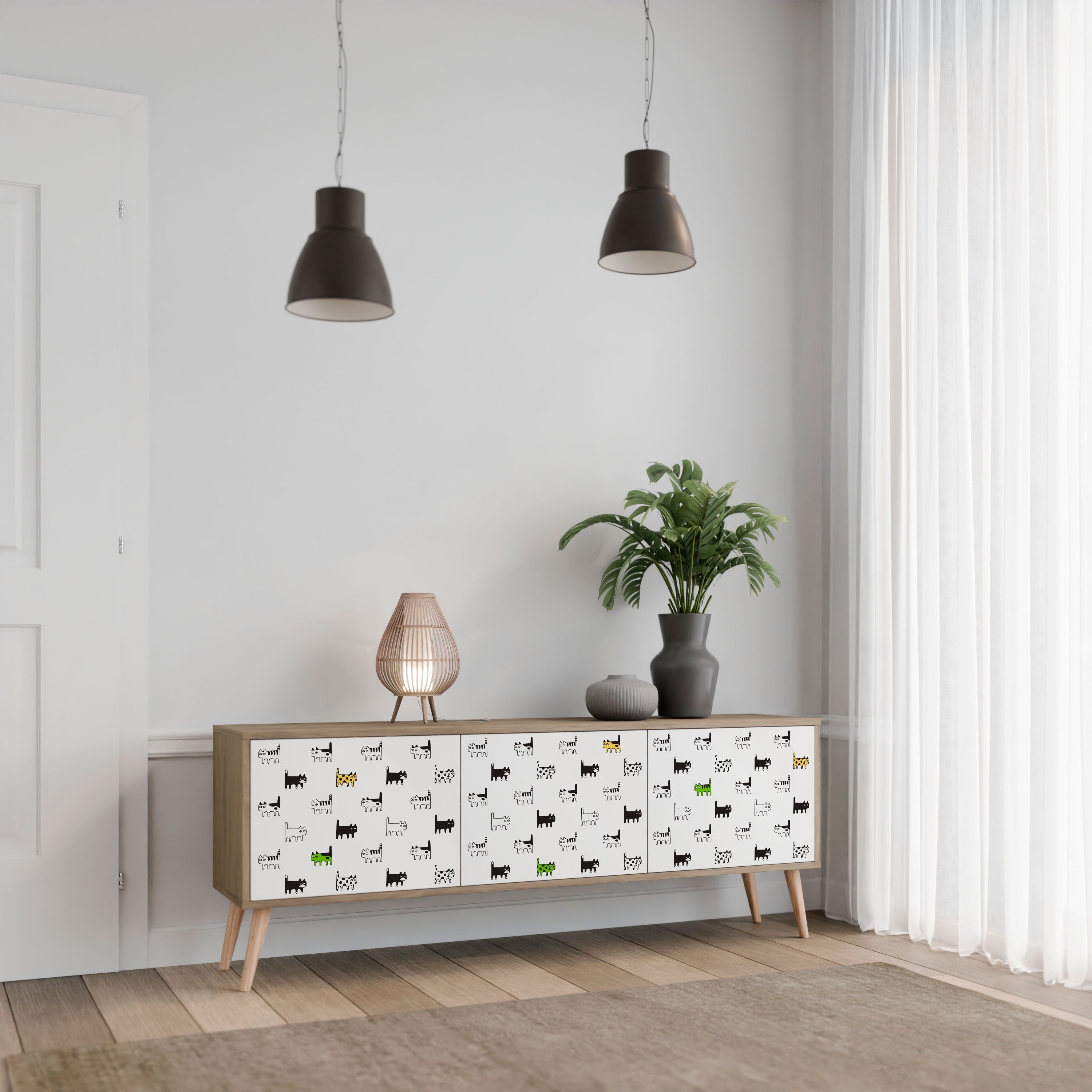 CATS COMPILATION TV-Lowboard mit 3 Türen in Eiche-Optik