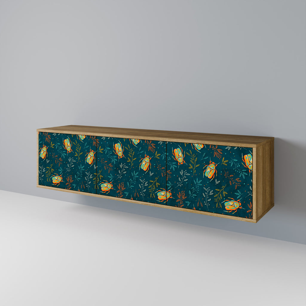 AUTUMN INSECTS TV-Lowboard mit 3 Türen in Eiche-Optik