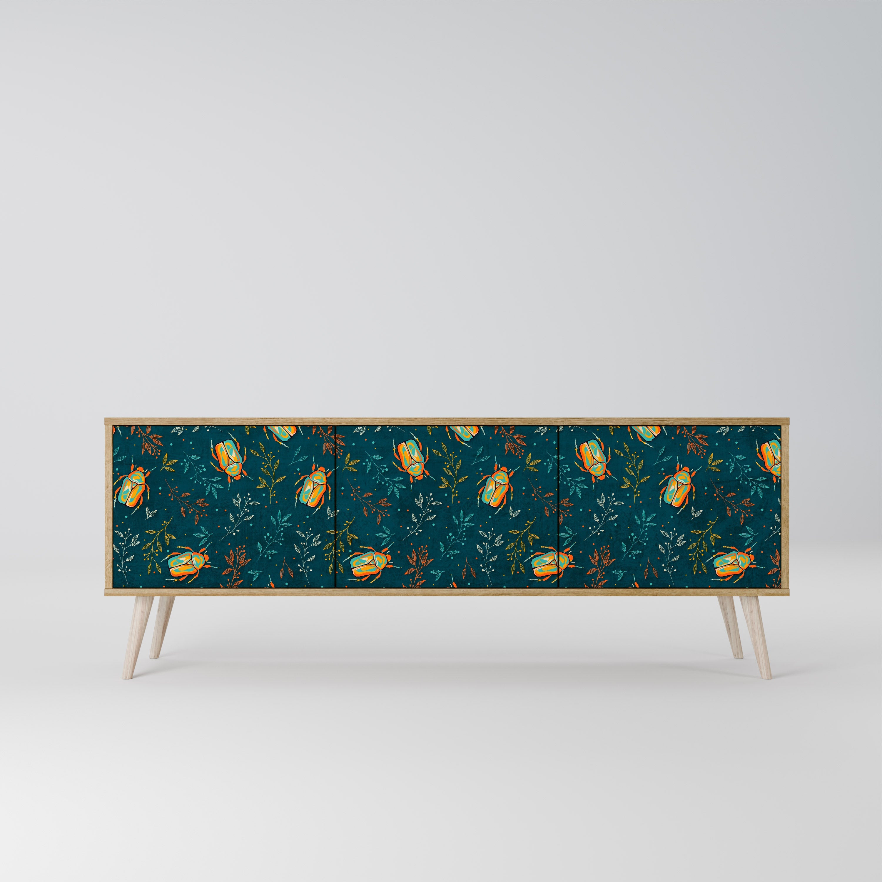 AUTUMN INSECTS TV-Lowboard mit 3 Türen in Eiche-Optik