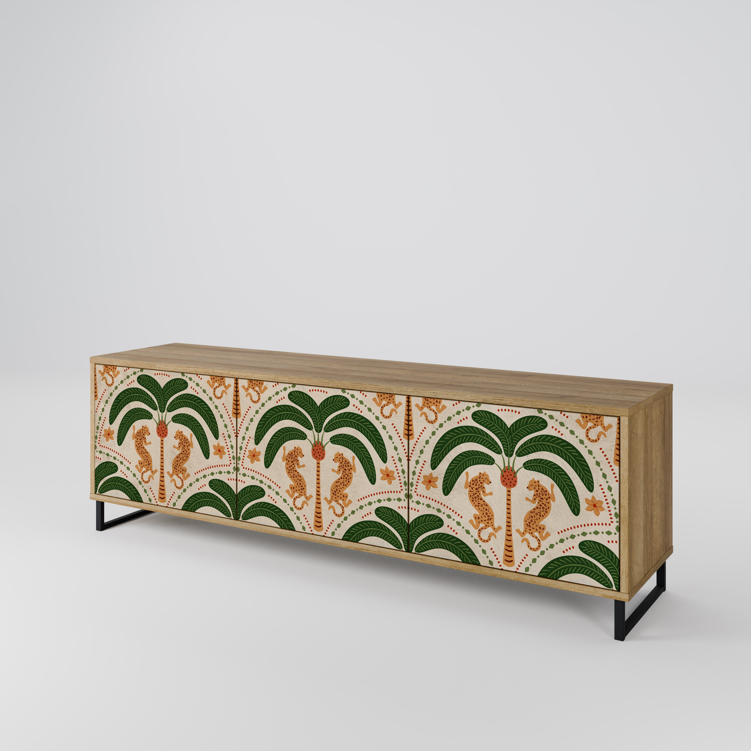 DANCING PREDATORS 3-Door TV Cabinet