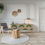 DANCING PREDATORS TV-Lowboard mit 3 Türen in Eiche-Optik