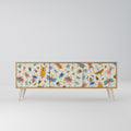 COLORFUL INSECTS 3-Door TV Stand in Oak Effect