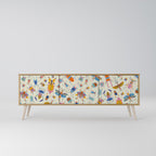 COLORFUL INSECTS 3-Door TV Stand in Oak Effect