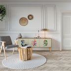 MYTHOLOGICAL CREATURES TV-Lowboard mit 3 Türen in Eiche-Optik