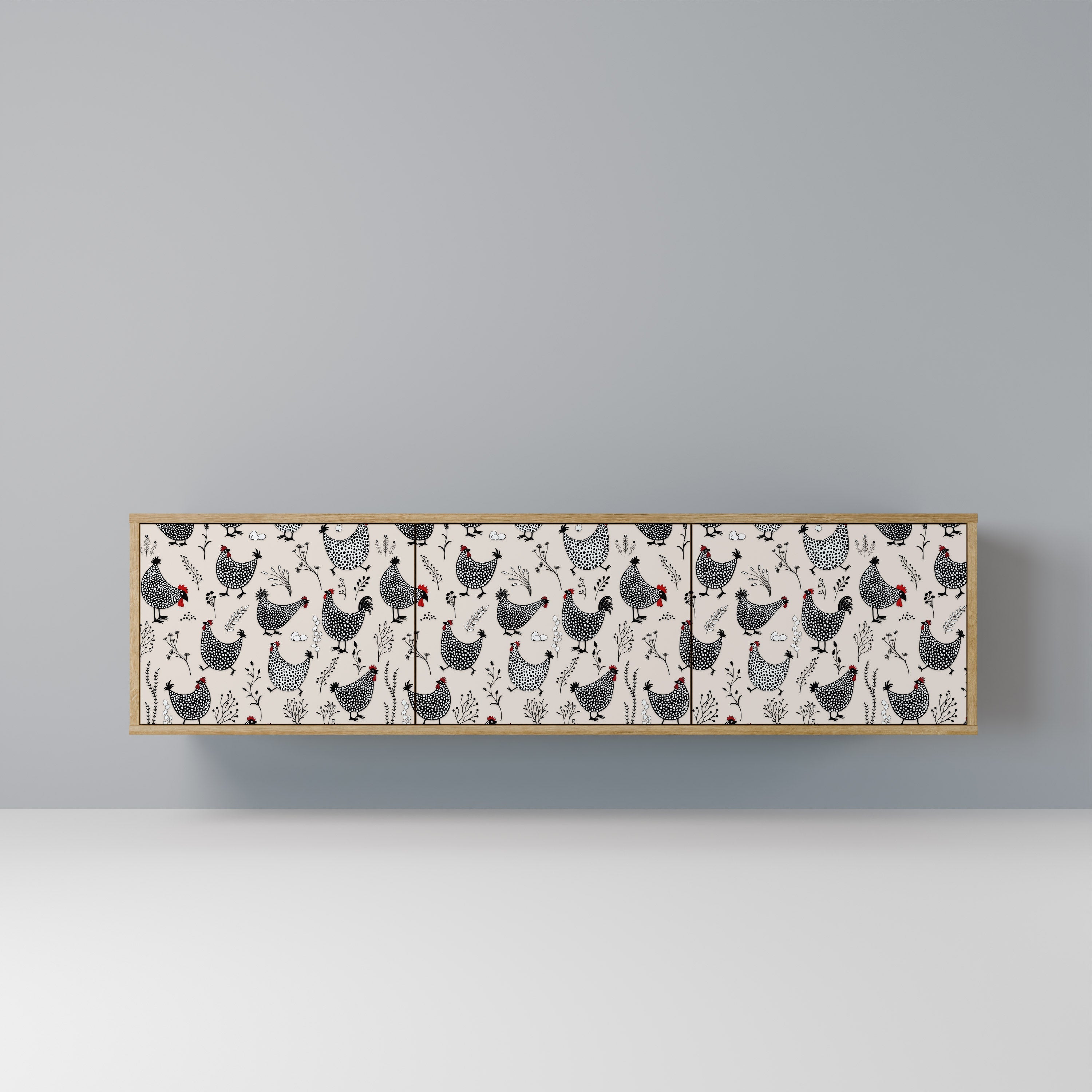 HAPPY HENS TV-Lowboard mit 3 Türen in Eiche-Optik