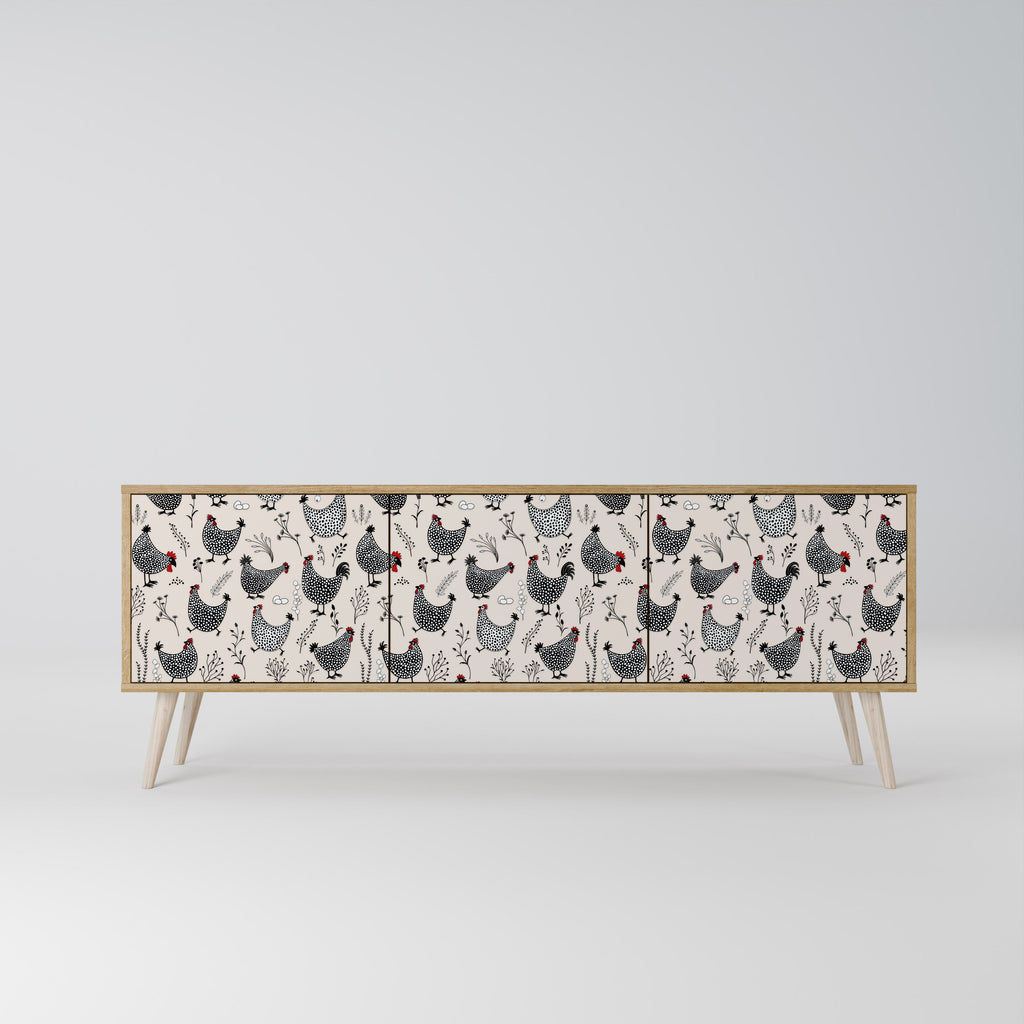 HAPPY HENS TV-Lowboard mit 3 Türen in Eiche-Optik