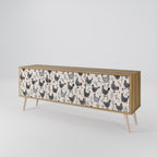 HAPPY HENS TV-Lowboard mit 3 Türen in Eiche-Optik