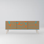 LINE COLLAPSE TV-Lowboard mit 3 Türen in Grau