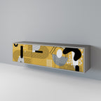 SHAPESHIFT SYMPHONY TV-Lowboard mit 3 Türen in Grau