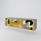 SHAPESHIFT SYMPHONY TV-Lowboard mit 3 Türen in Grau