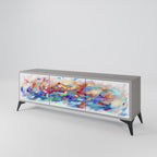 FINESSE MASH-UP TV-Lowboard mit 3 Türen in Grau