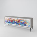 FINESSE MASH-UP TV-Lowboard mit 3 Türen in Grau