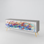 FINESSE MASH-UP TV-Lowboard mit 3 Türen in Grau