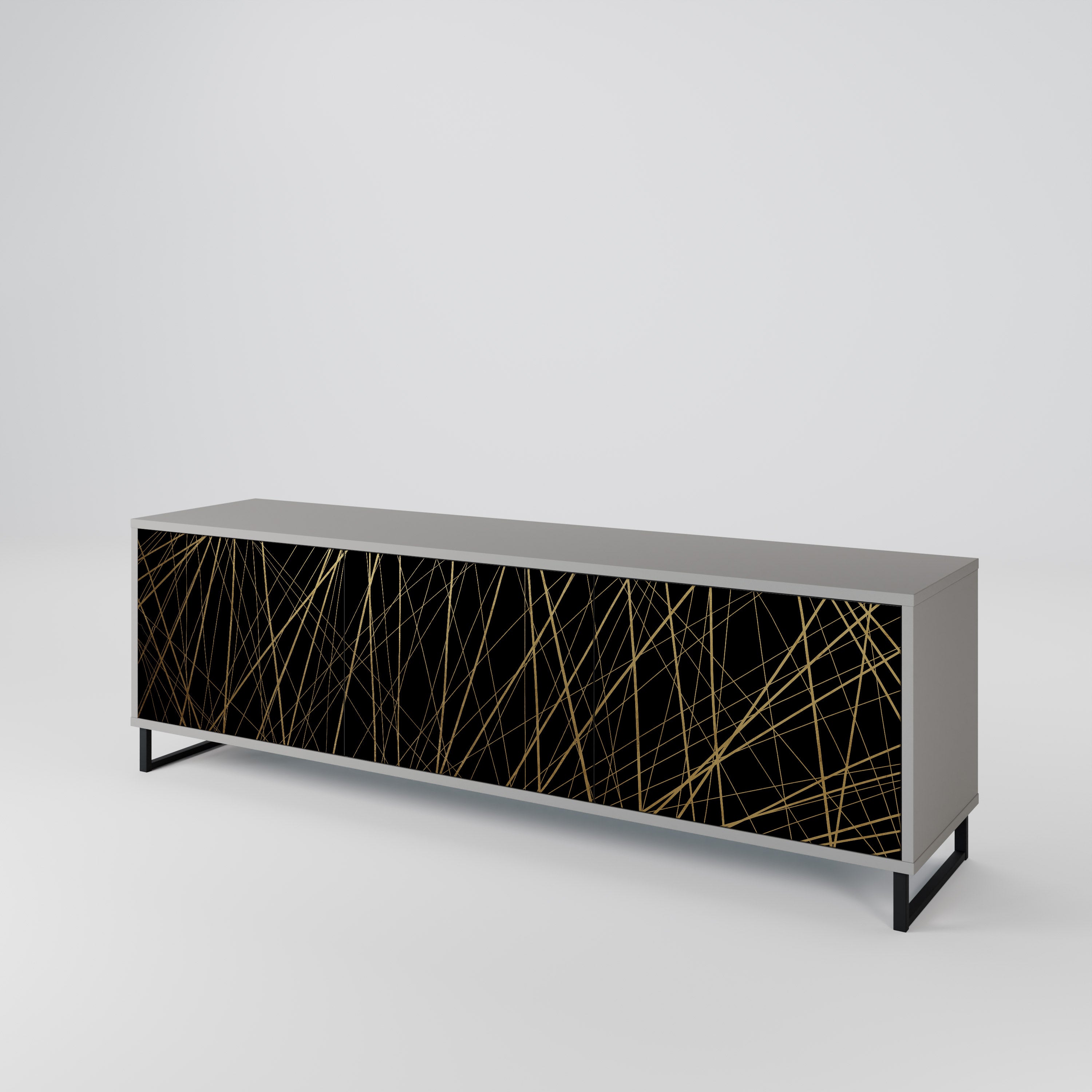 BRIGHT MESH 3-Door TV Cabinet