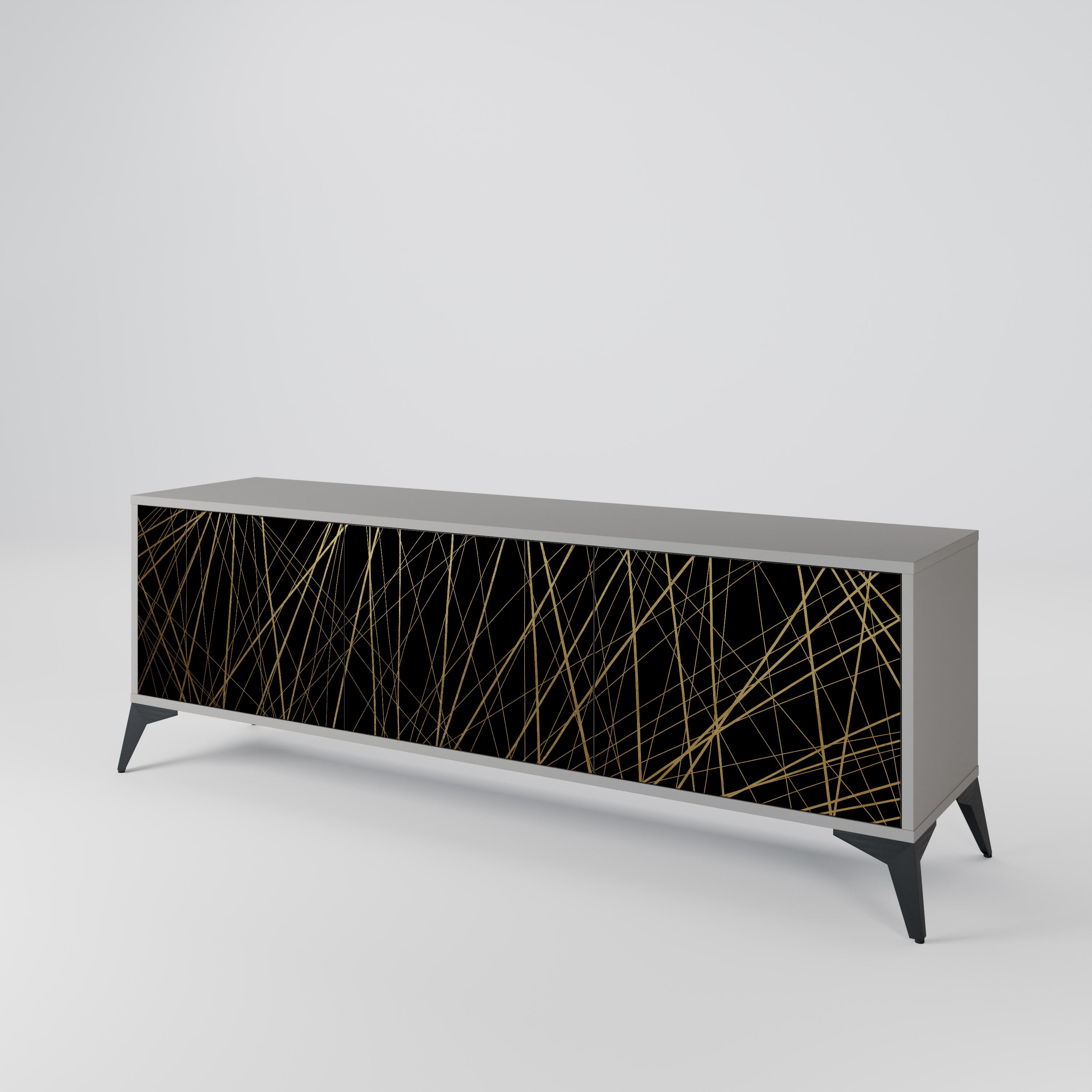 BRIGHT MESH 3-Door TV Cabinet