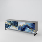 INKY MARBLE TV-Lowboard mit 3 Türen in Grau