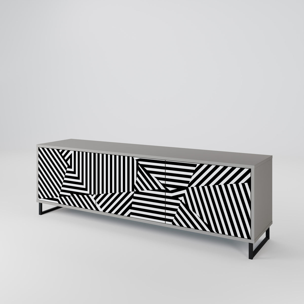 ILLUSIONARY LATTICE 3-türiges TV-Lowboard