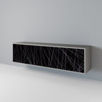 SHIMMER SPIDERGRAM TV-Lowboard mit 3 Türen in Grau