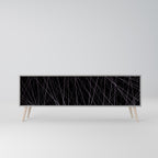 SHIMMER SPIDERGRAM TV-Lowboard mit 3 Türen in Grau