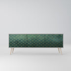 TESSELATED GREENERY TV-Lowboard mit 3 Türen in Grau