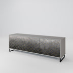 TESSELATED GRAYISH TV-Lowboard mit 3 Türen in Grau