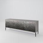 TESSELATED GRAYISH TV-Lowboard mit 3 Türen in Grau