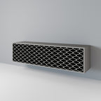 TESSELATED BLACKNESS TV-Lowboard mit 3 Türen in Grau