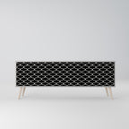 TESSELATED BLACKNESS TV-Lowboard mit 3 Türen in Grau