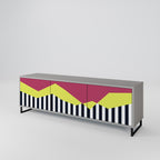 PIANO FANTASY TV-Lowboard mit 3 Türen in Grau