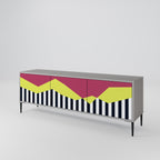 PIANO FANTASY TV-Lowboard mit 3 Türen in Grau