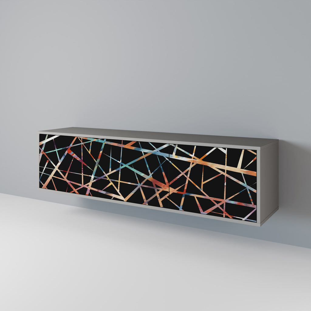 POLYGON VERVE TV-Lowboard mit 3 Türen in Grau