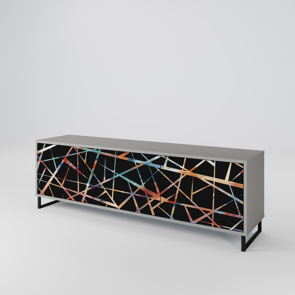 POLYGON VERVE TV-Lowboard mit 3 Türen in Grau