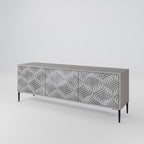 CONCRETE MOVEMENT TV-Lowboard mit 3 Türen in Grau