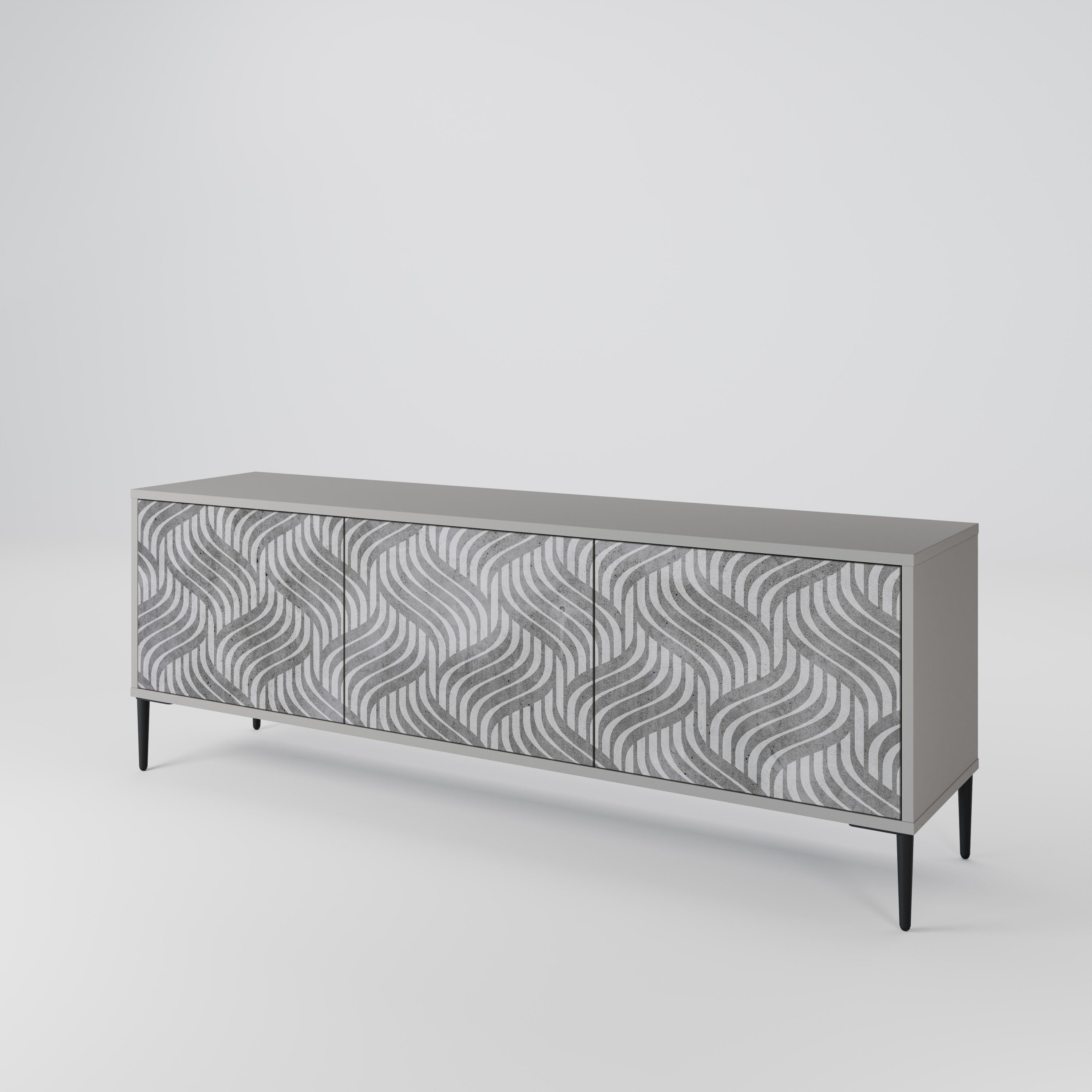CONCRETE MOVEMENT 3-Door TV Cabinet