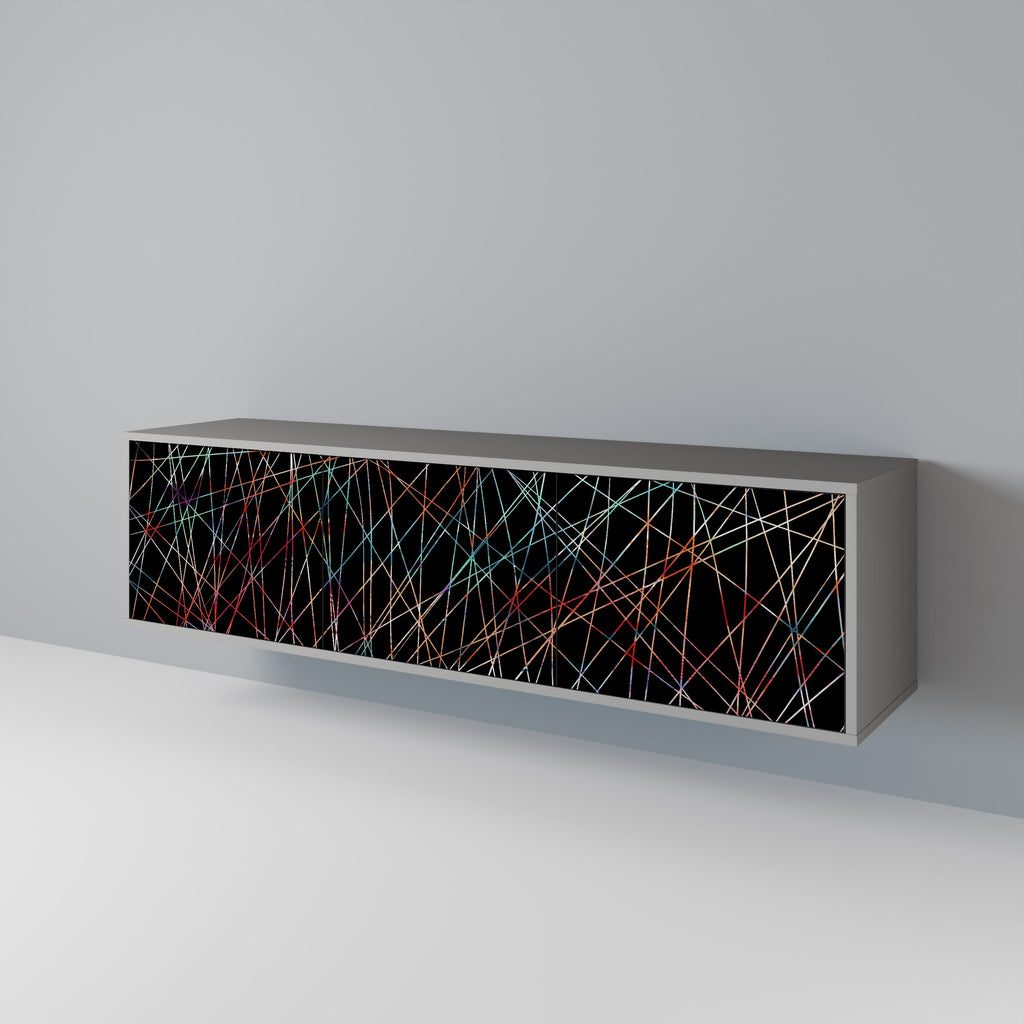 LUMINOUS SNARE TV-Lowboard mit 3 Türen in Grau