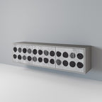 GHOSTLY GRADIENTS TV-Lowboard mit 3 Türen in Grau