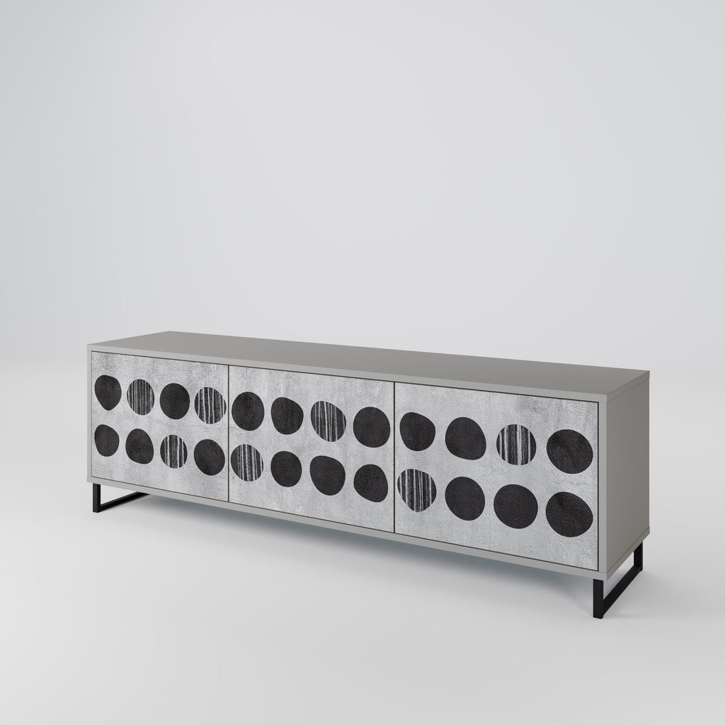 GHOSTLY GRADIENTS TV-Lowboard mit 3 Türen in Grau