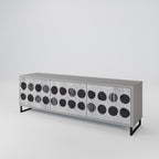 GHOSTLY GRADIENTS TV-Lowboard mit 3 Türen in Grau